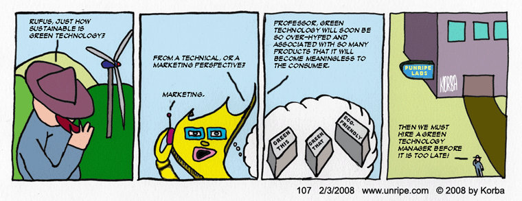 cartoon 107, sustainable green technology